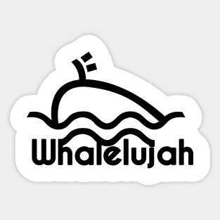 Whale Luja - Whales and Jesus Fan Shirt Sticker